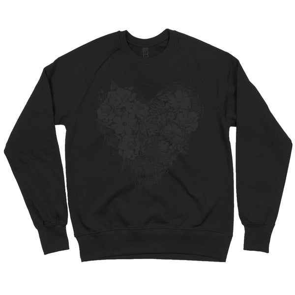 Bees n' Roses Sweat (Black on Black)