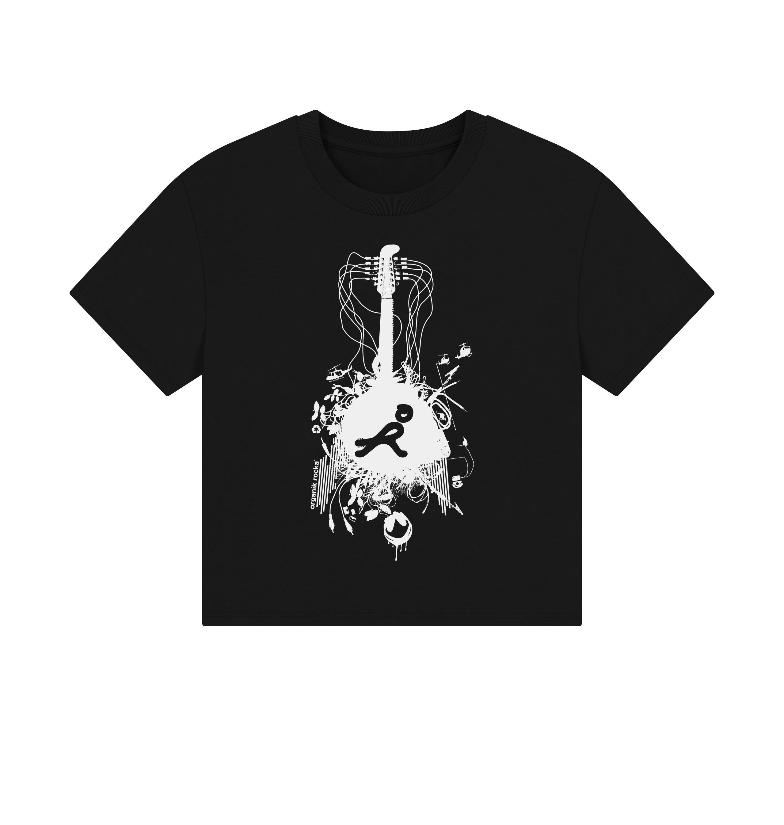 Black Printed T-shirt Front