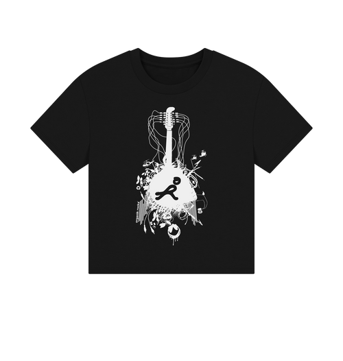 Black Printed T-shirt Front