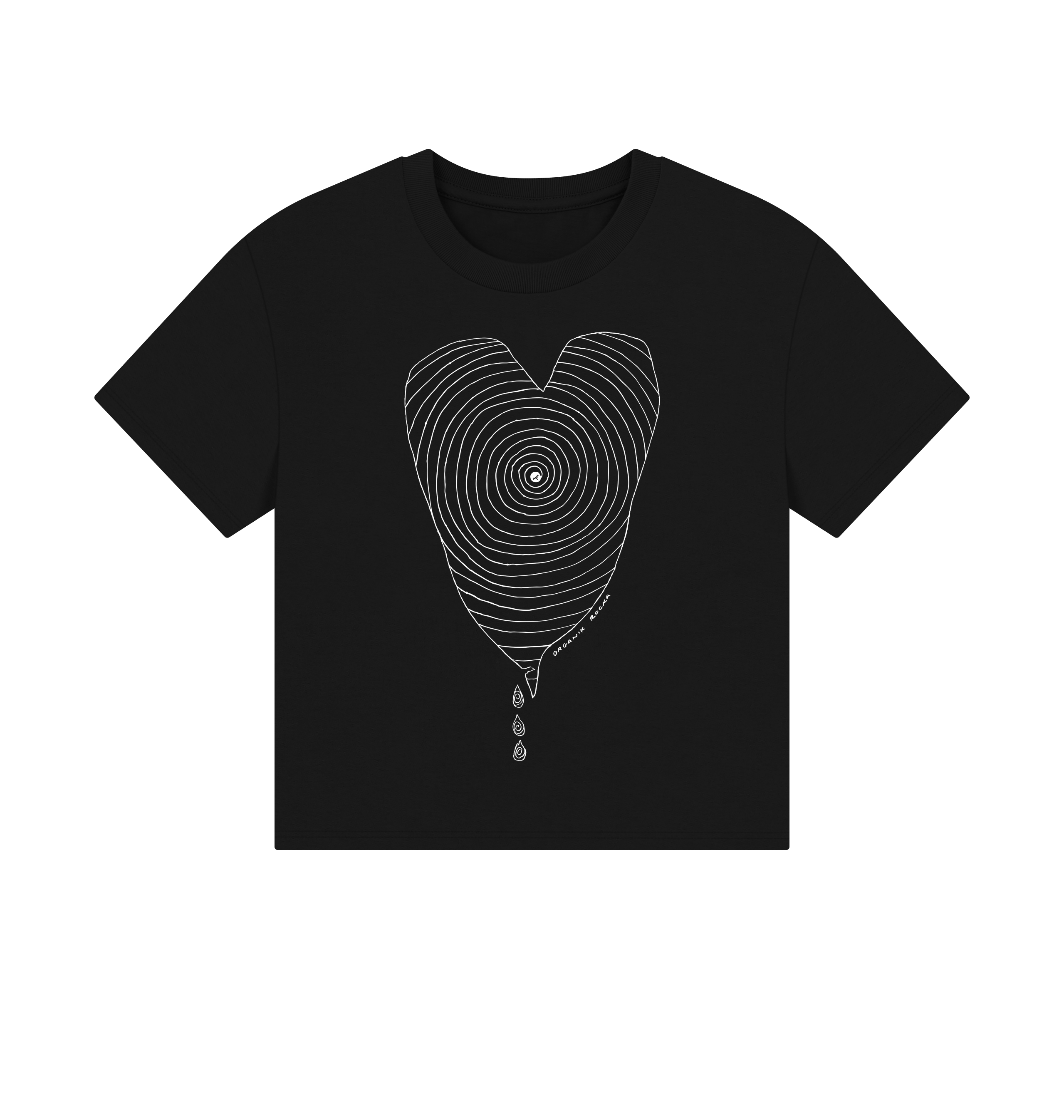 Black Printed T-shirt Front