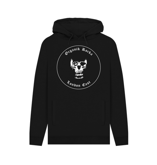 Black Printed Hoody Front