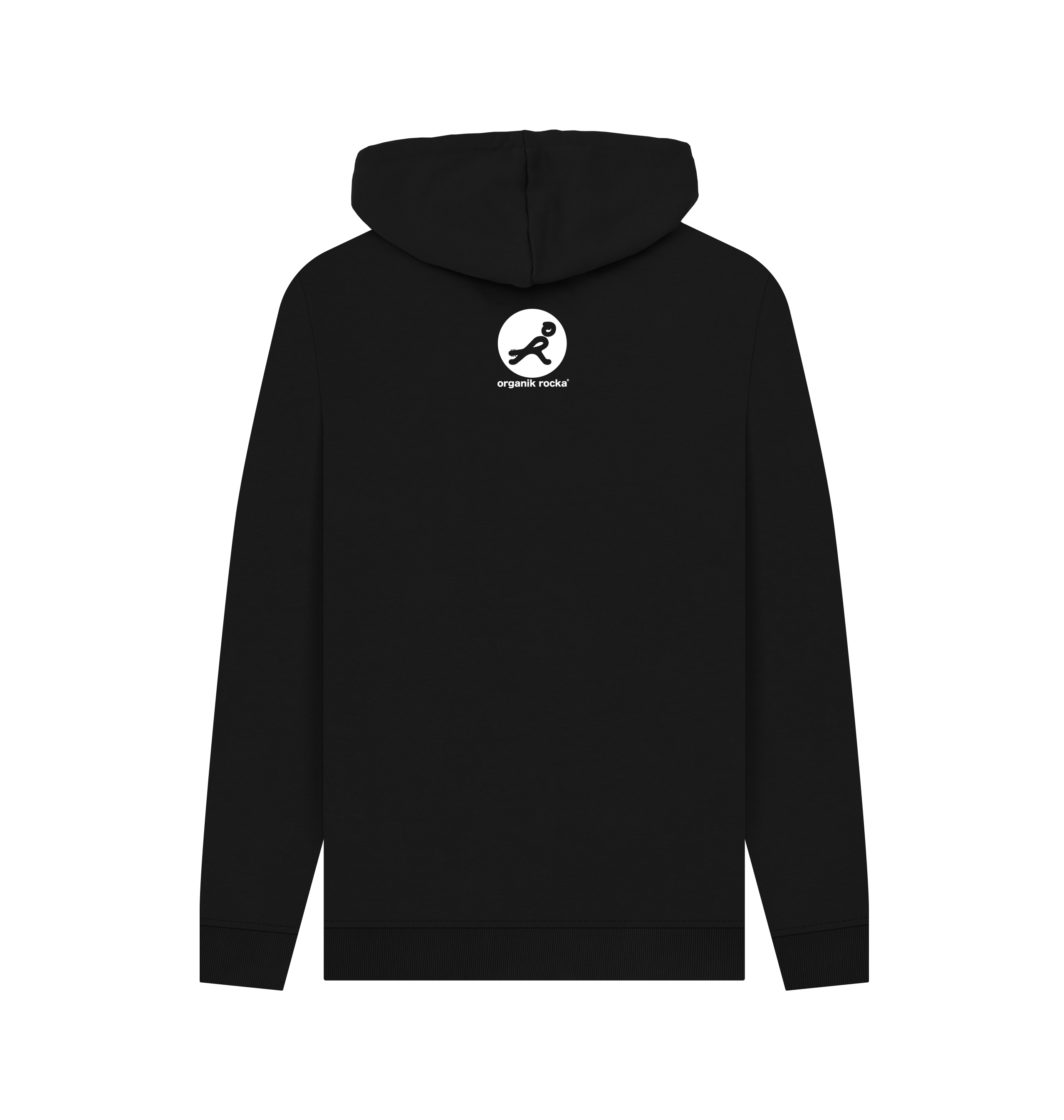 Black Printed Hoody Back