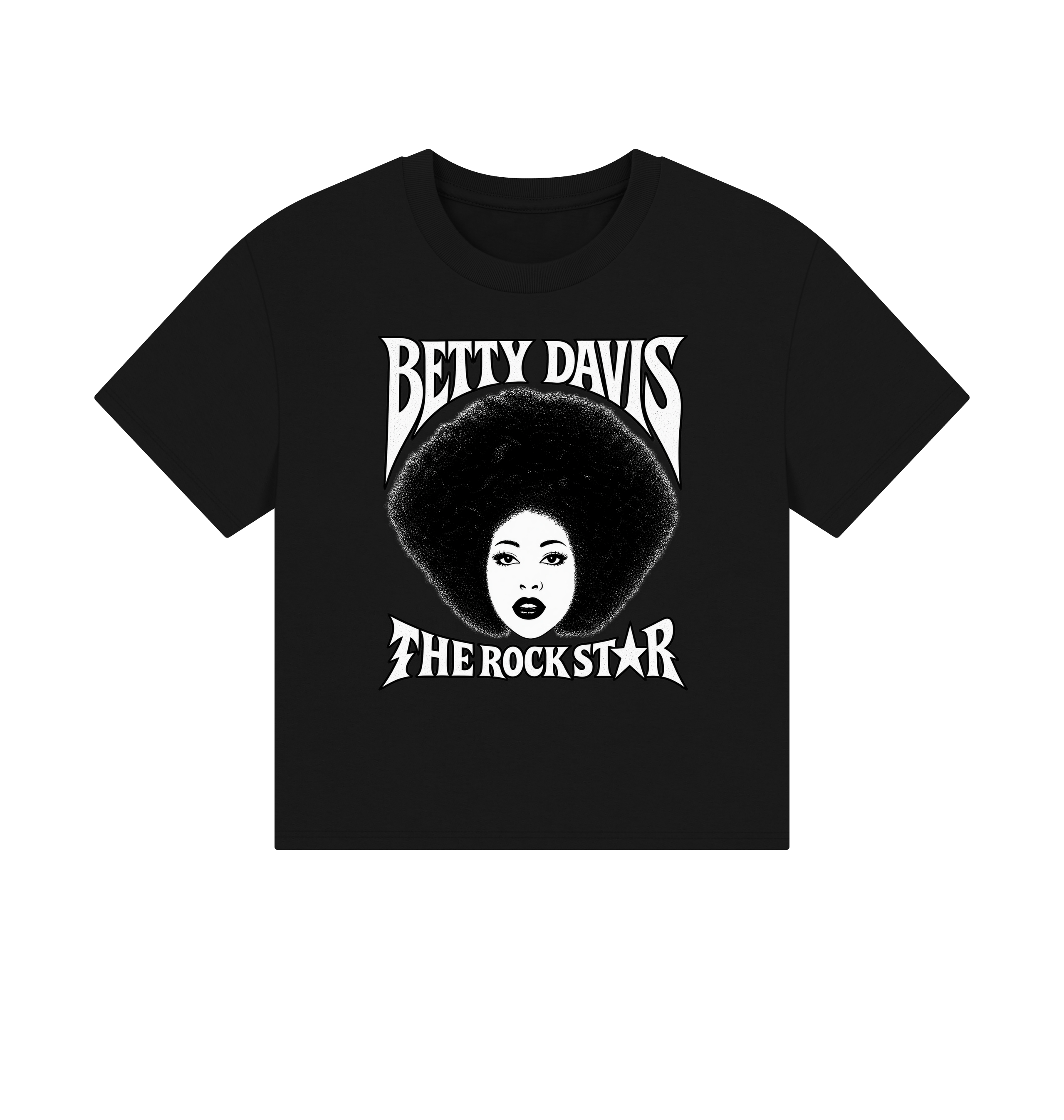 Black Printed T-shirt Front