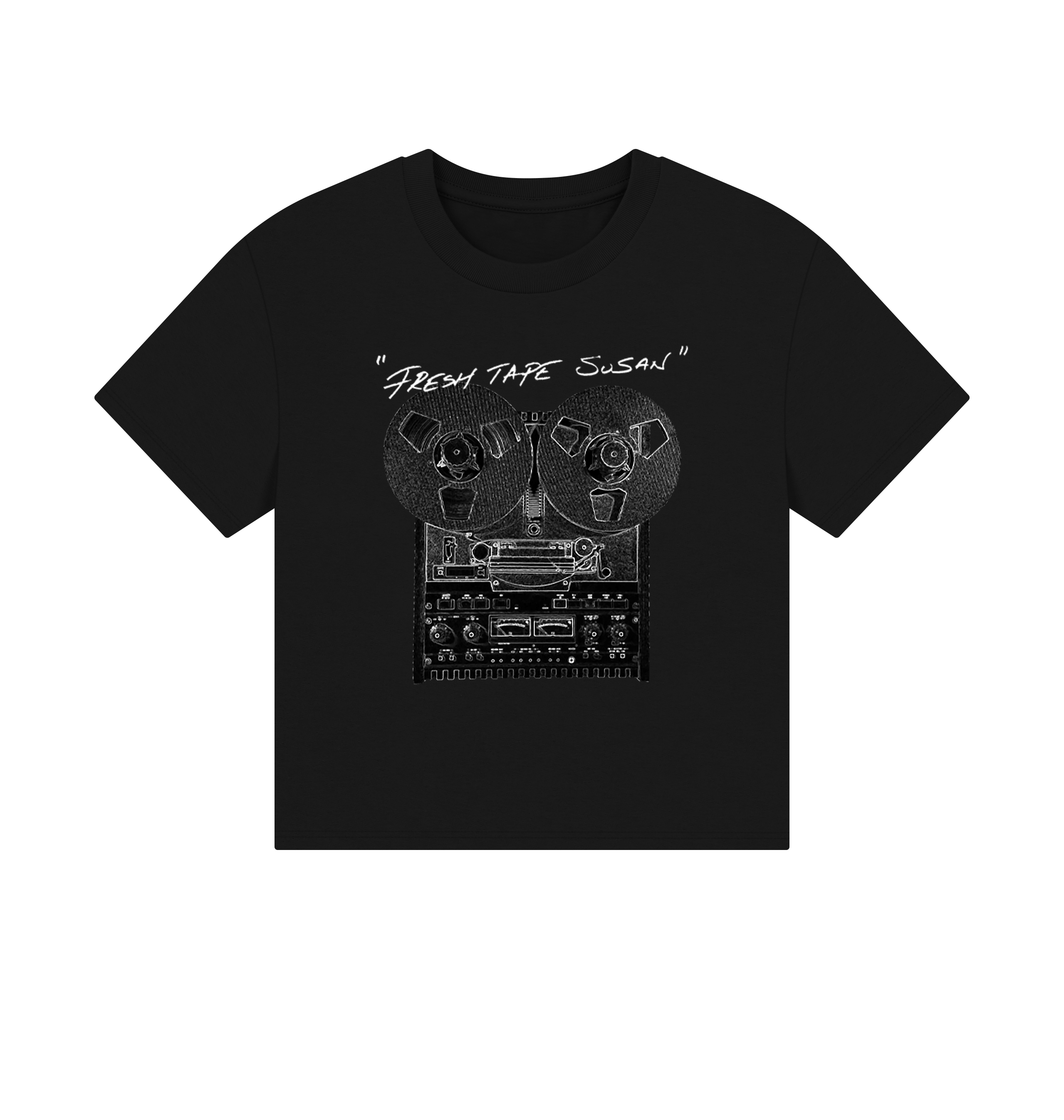 Black Printed T-shirt Front