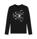 Black Printed Long Sleeve T Shirt Front