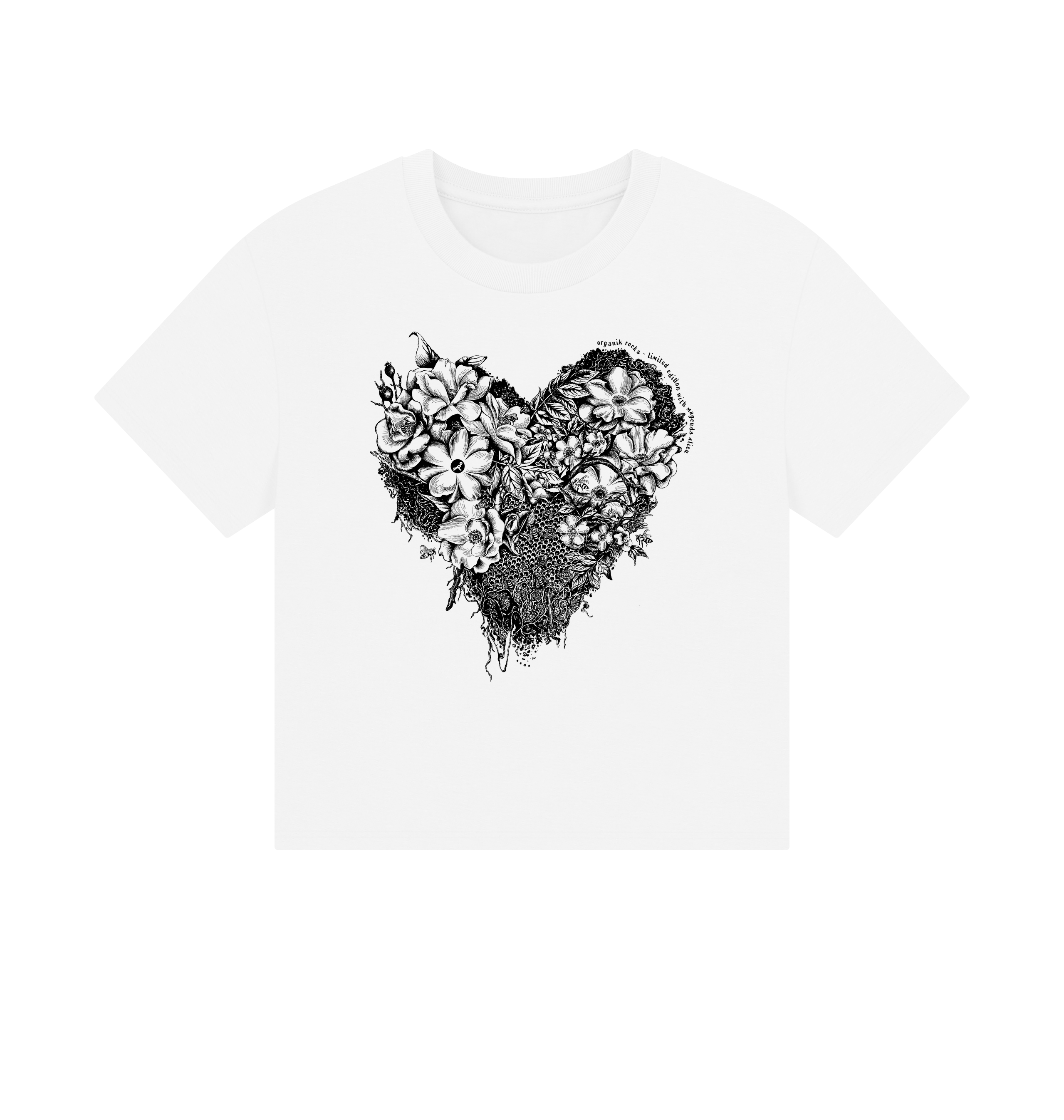 White Printed T-shirt Front