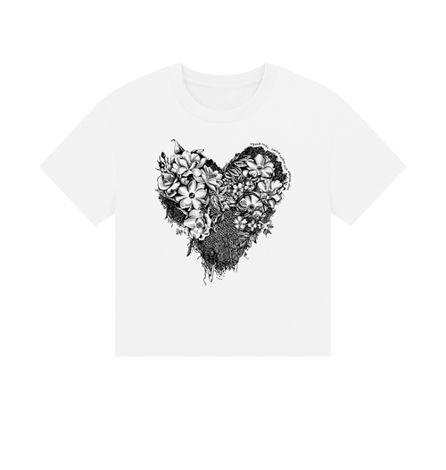 White Printed T-shirt Front