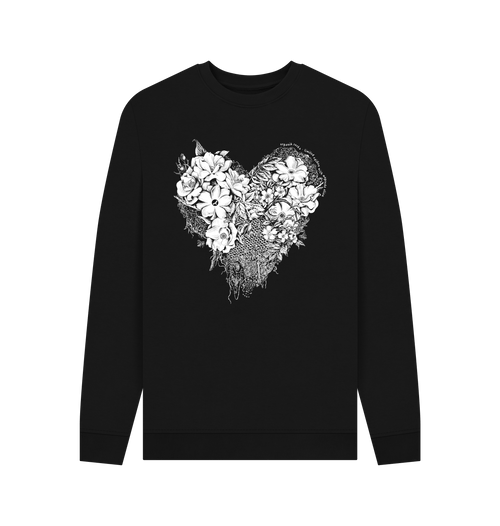 Black Printed Sweater Front