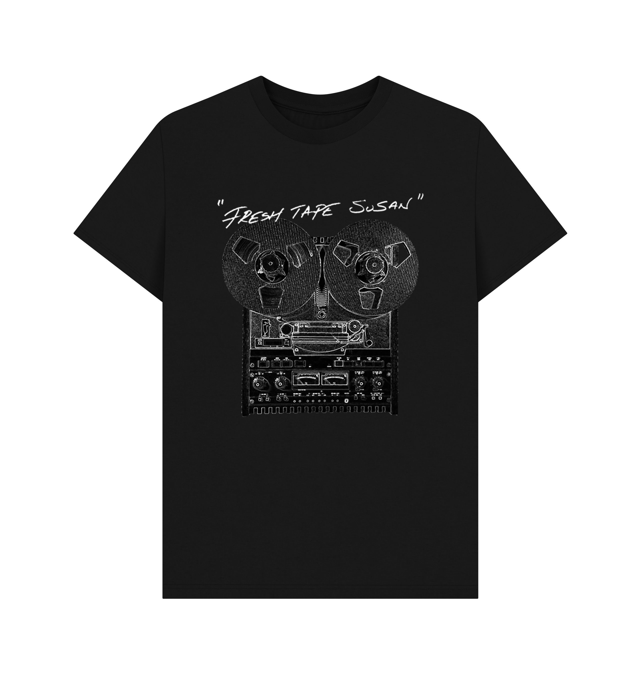 Black Printed T-shirt Front