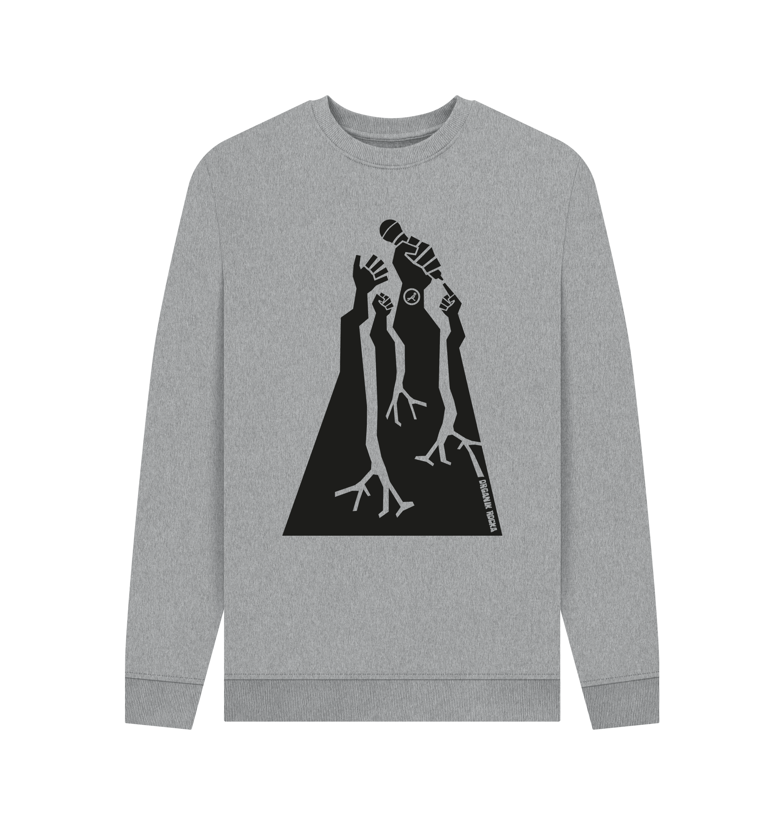 Light Heather Printed Sweater Front