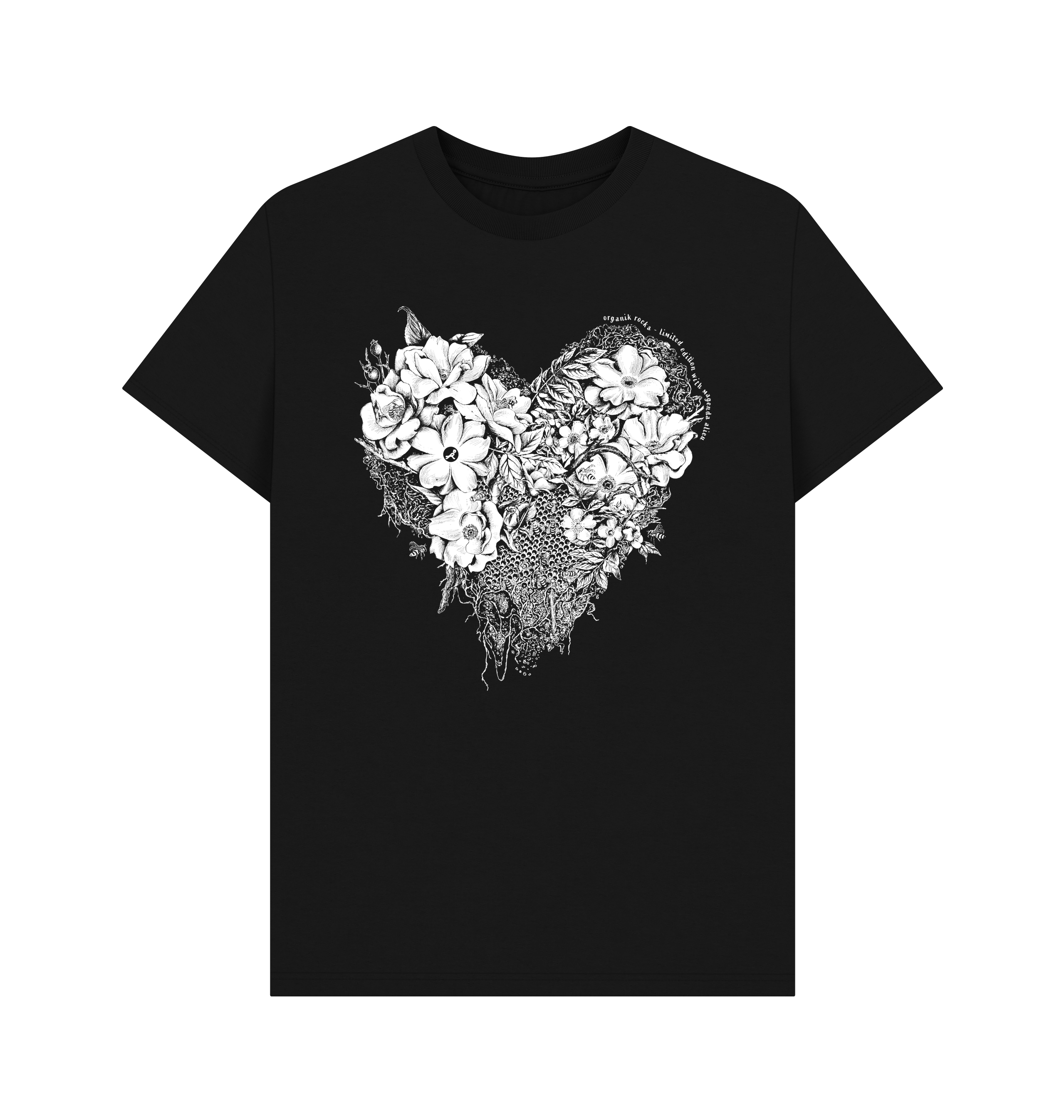 Black Printed T-shirt Front