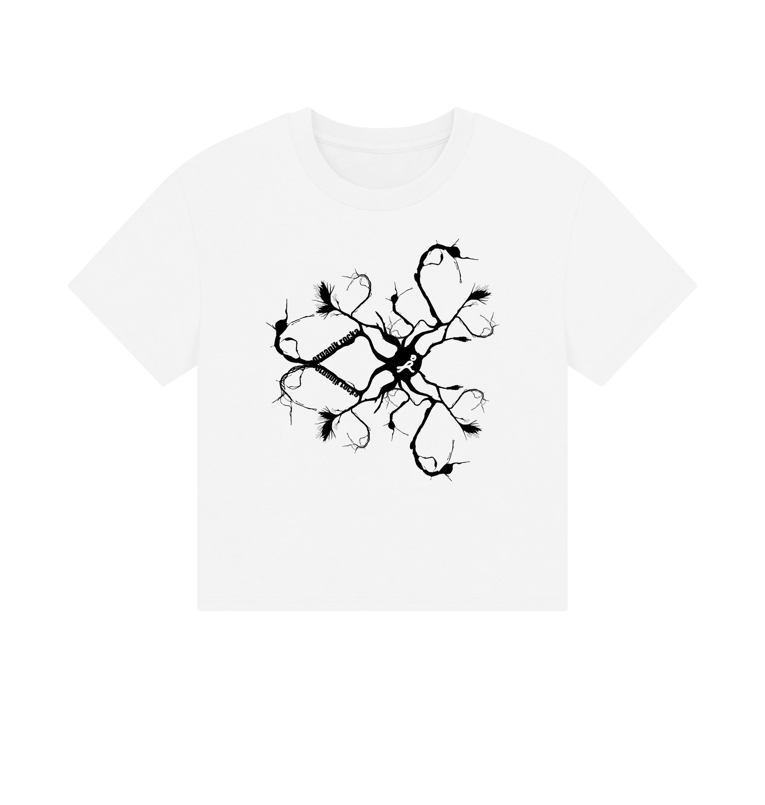 White Printed T-shirt Front
