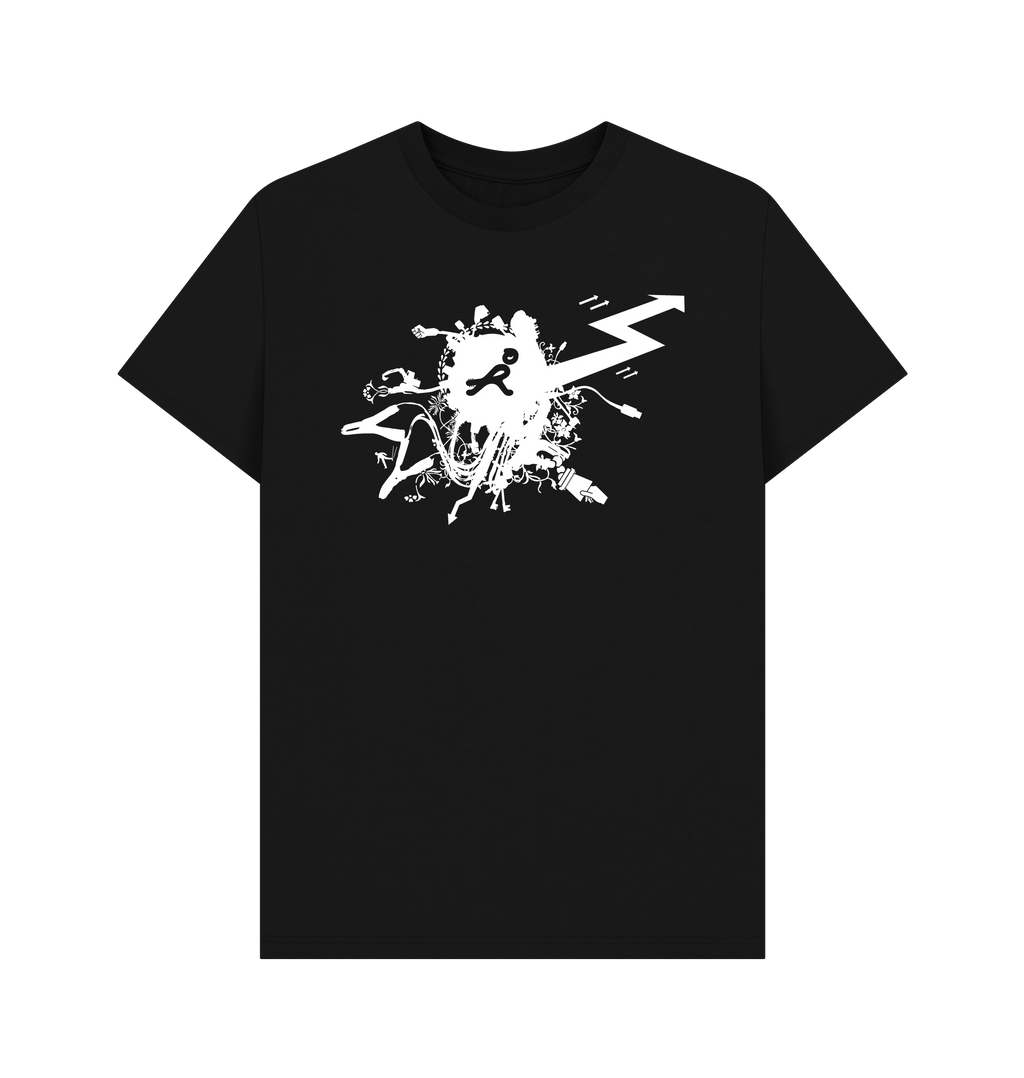 Black Printed T-shirt Front