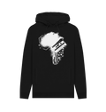 Black Printed Hoody Front