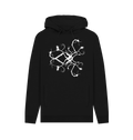Black Printed Hoody Front