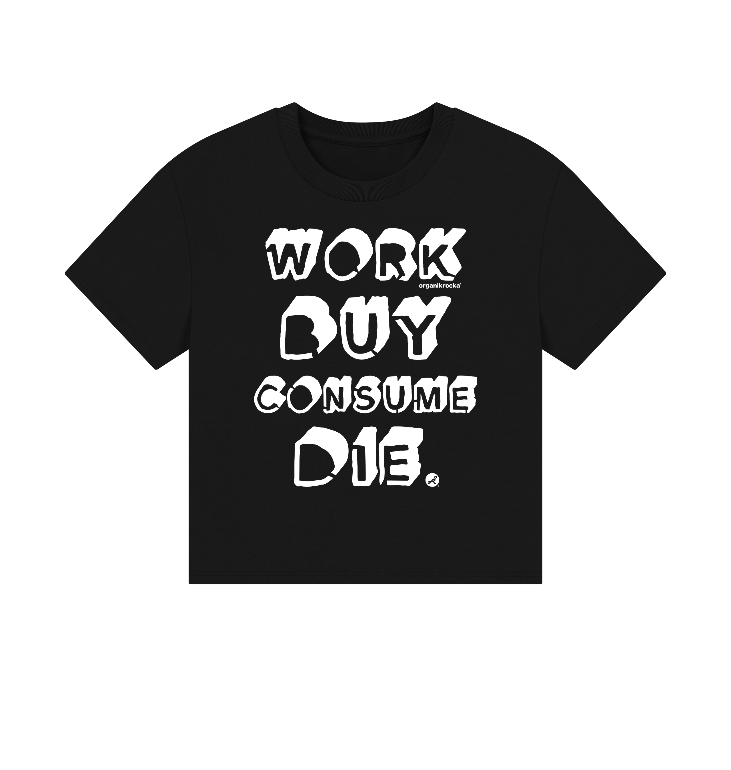 Black Printed T-shirt Front