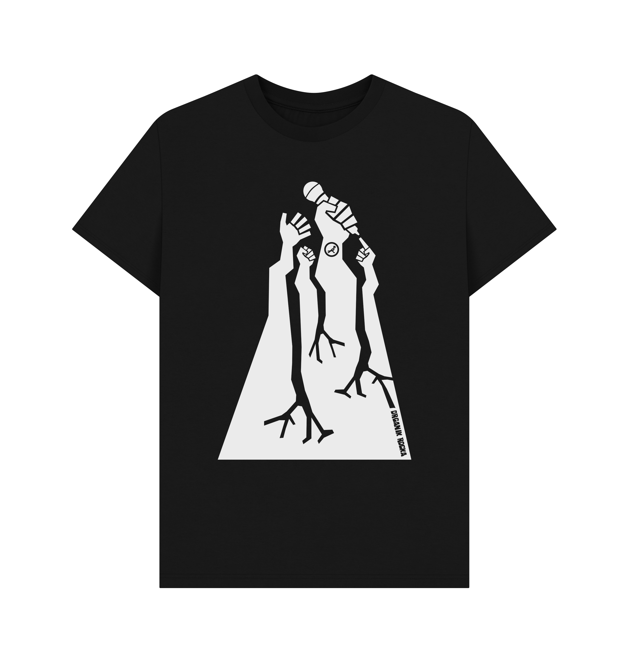 Black Printed T-shirt Front