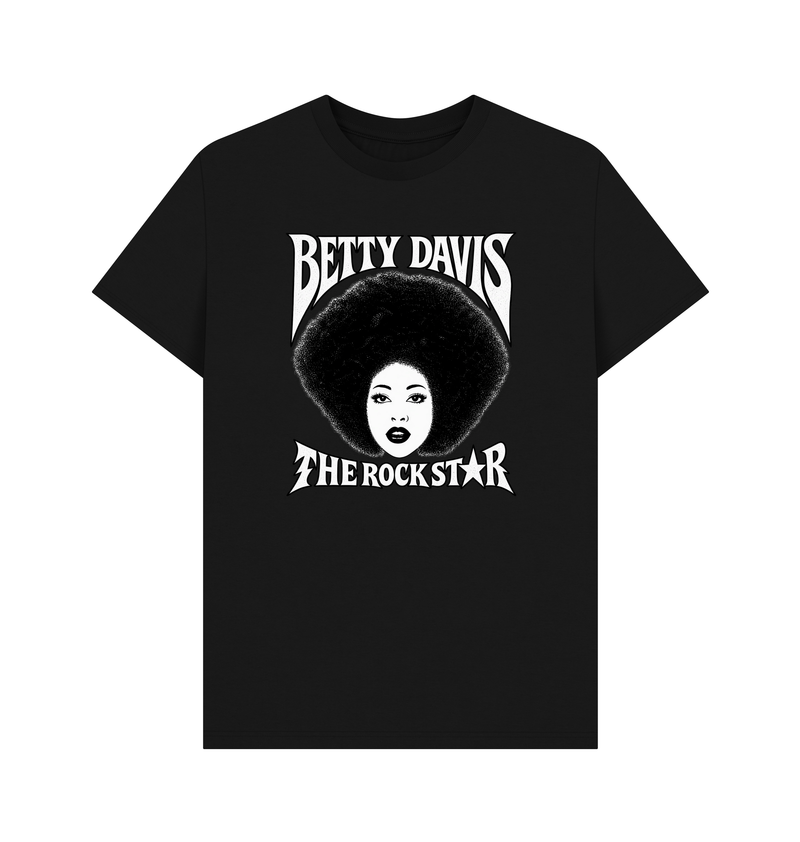 Black Printed T-shirt Front