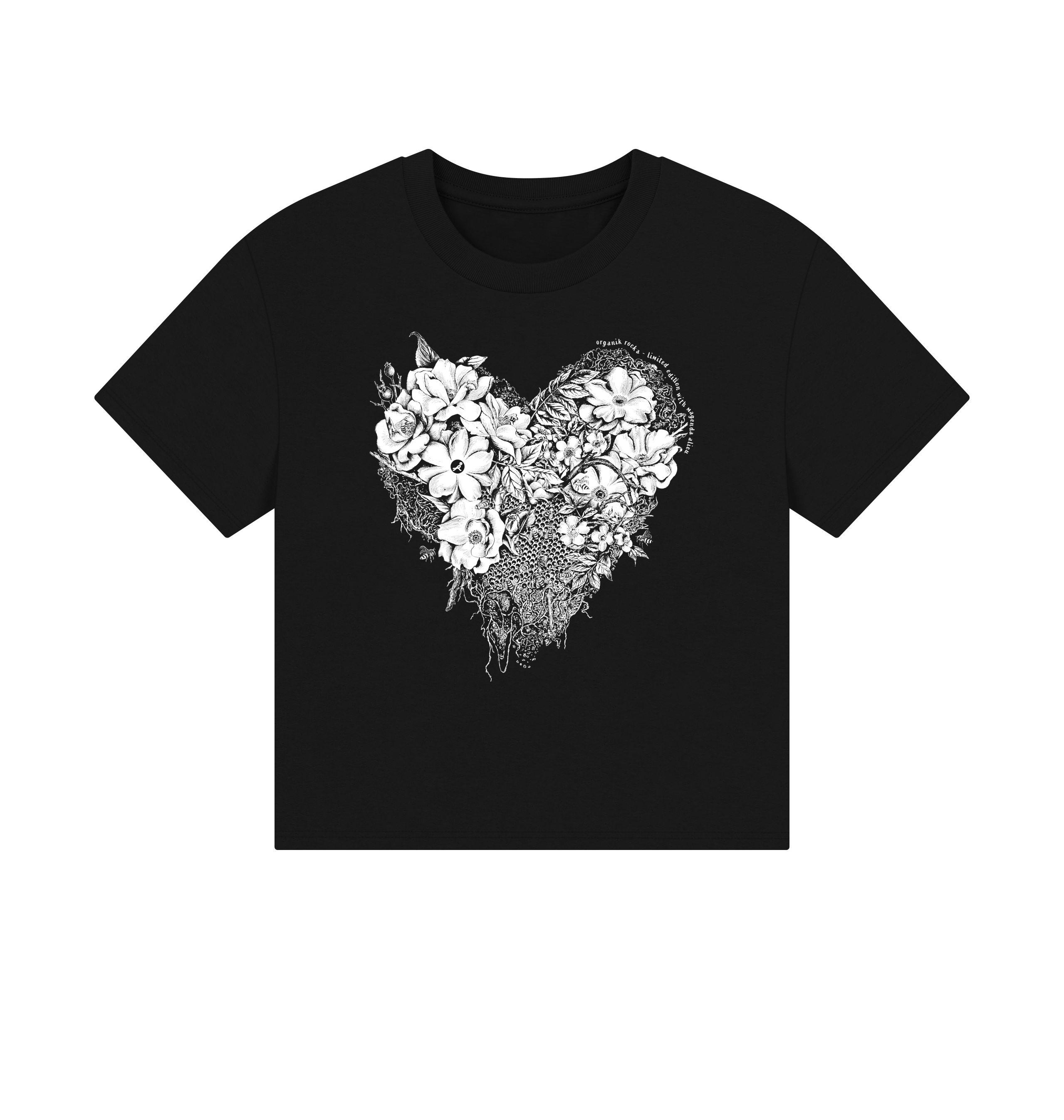 Black Printed T-shirt Front