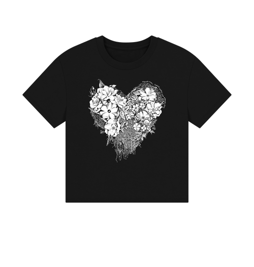 Black Printed T-shirt Front