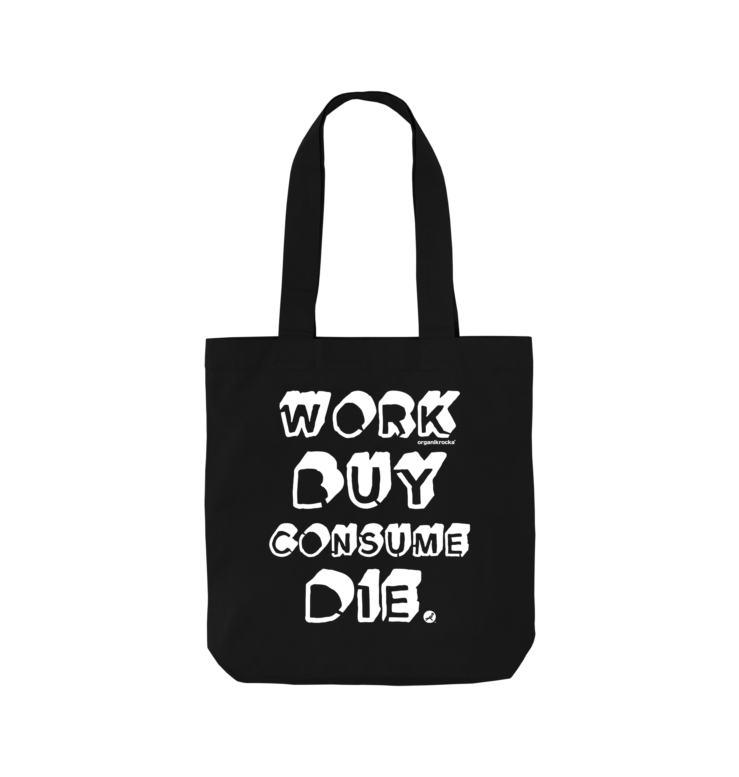 Black Printed Bag Front