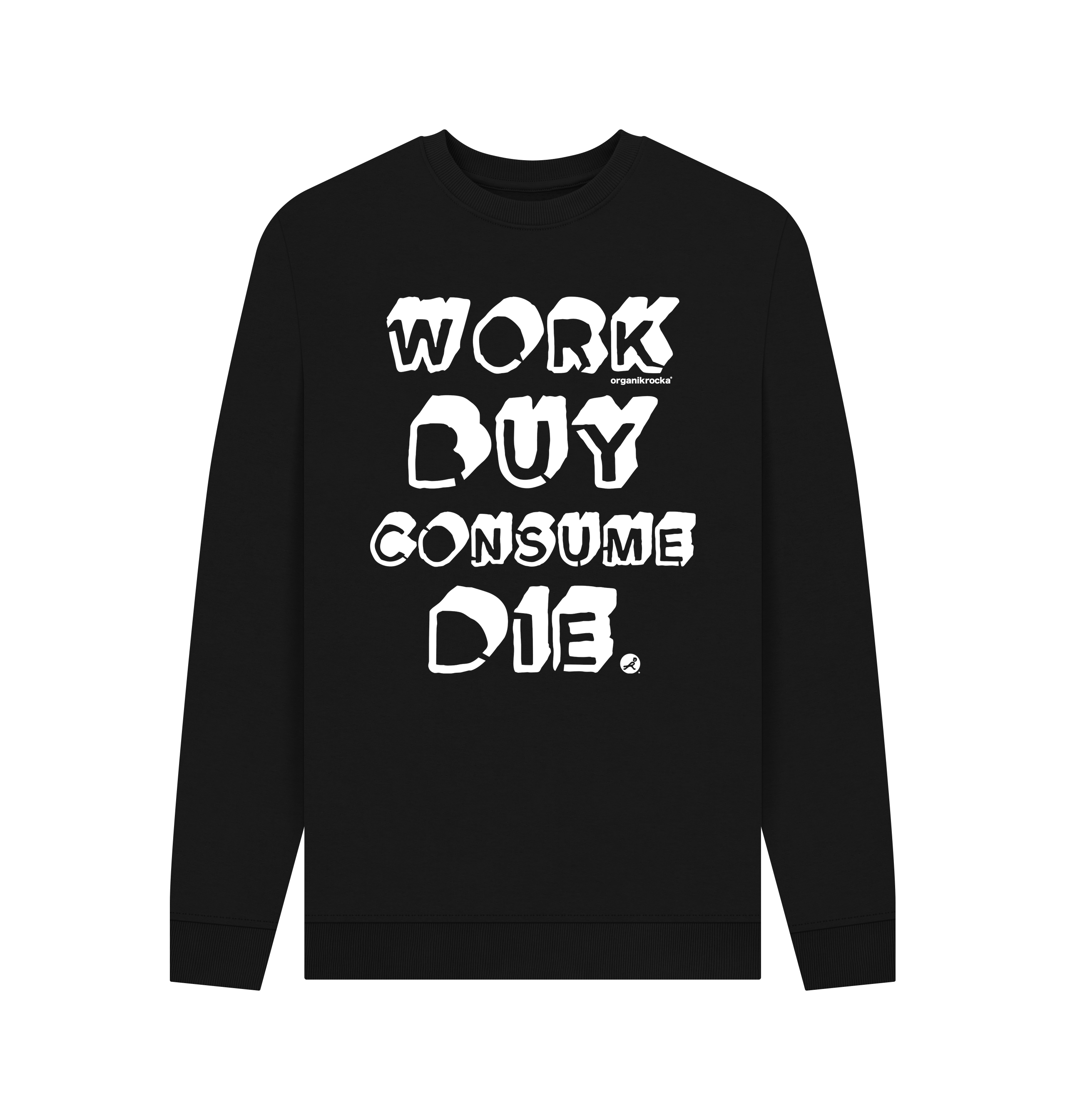 Black Printed Sweater Front