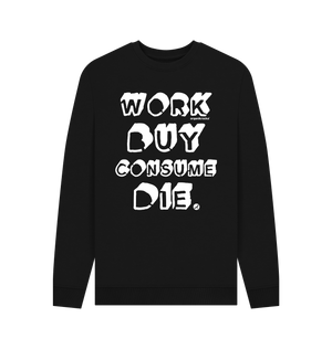 Black Printed Sweater Front