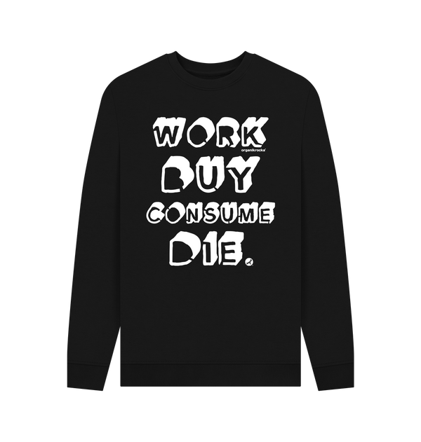 Black Printed Sweater Front