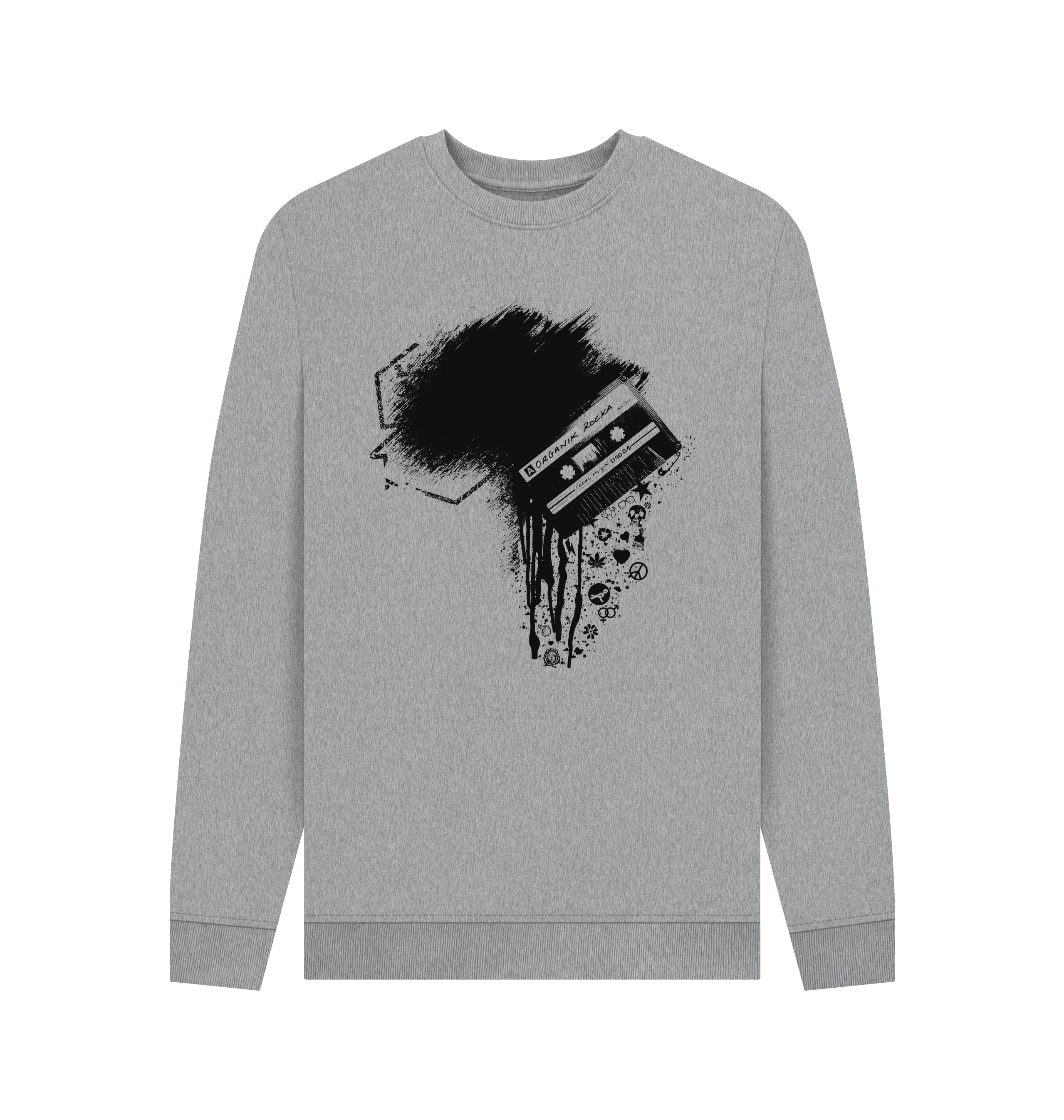 Light Heather Printed Sweater Front