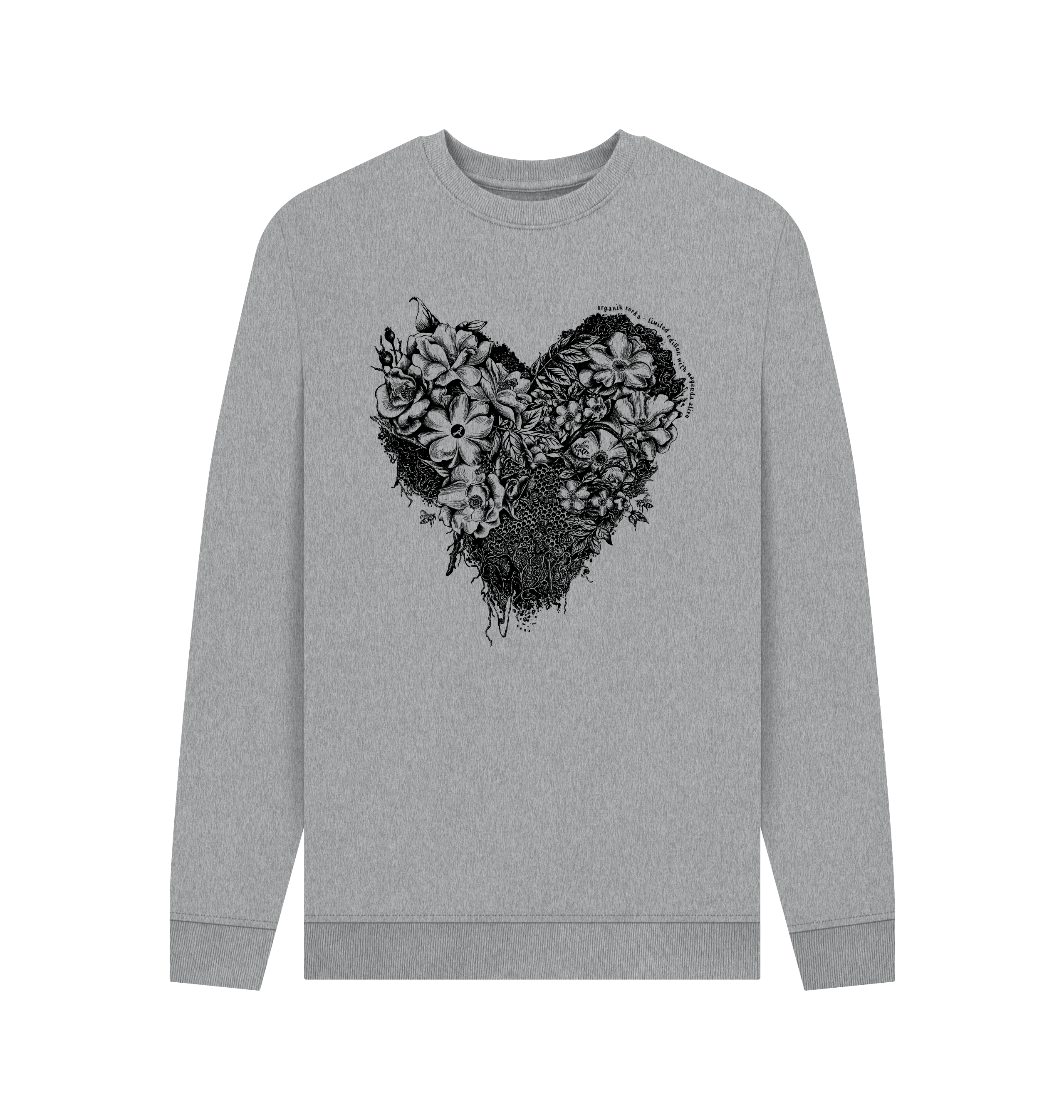Light Heather Printed Sweater Front