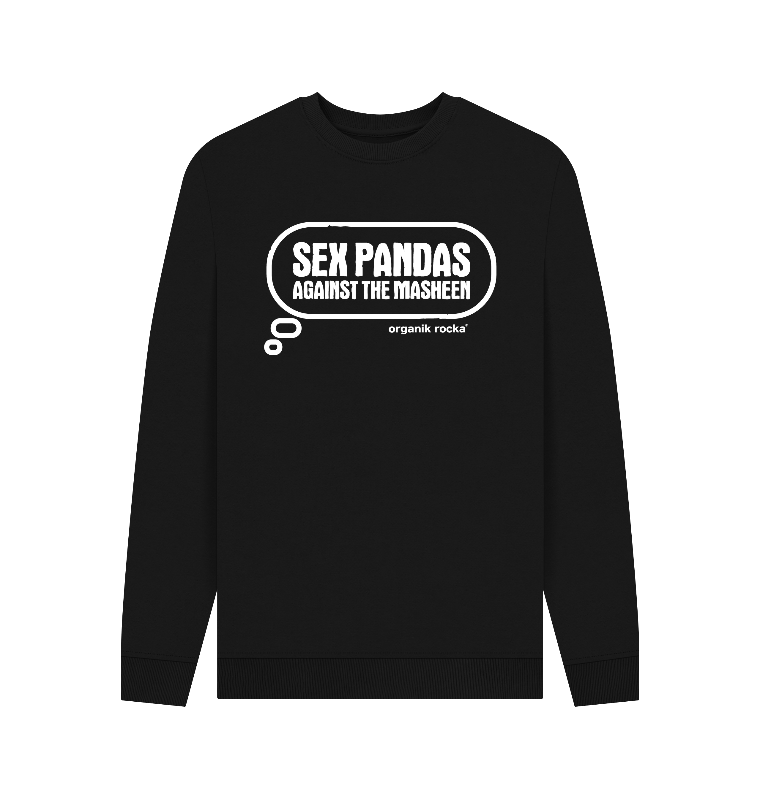 Black Printed Sweater Front