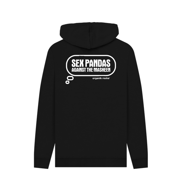 Black Printed Hoody Back