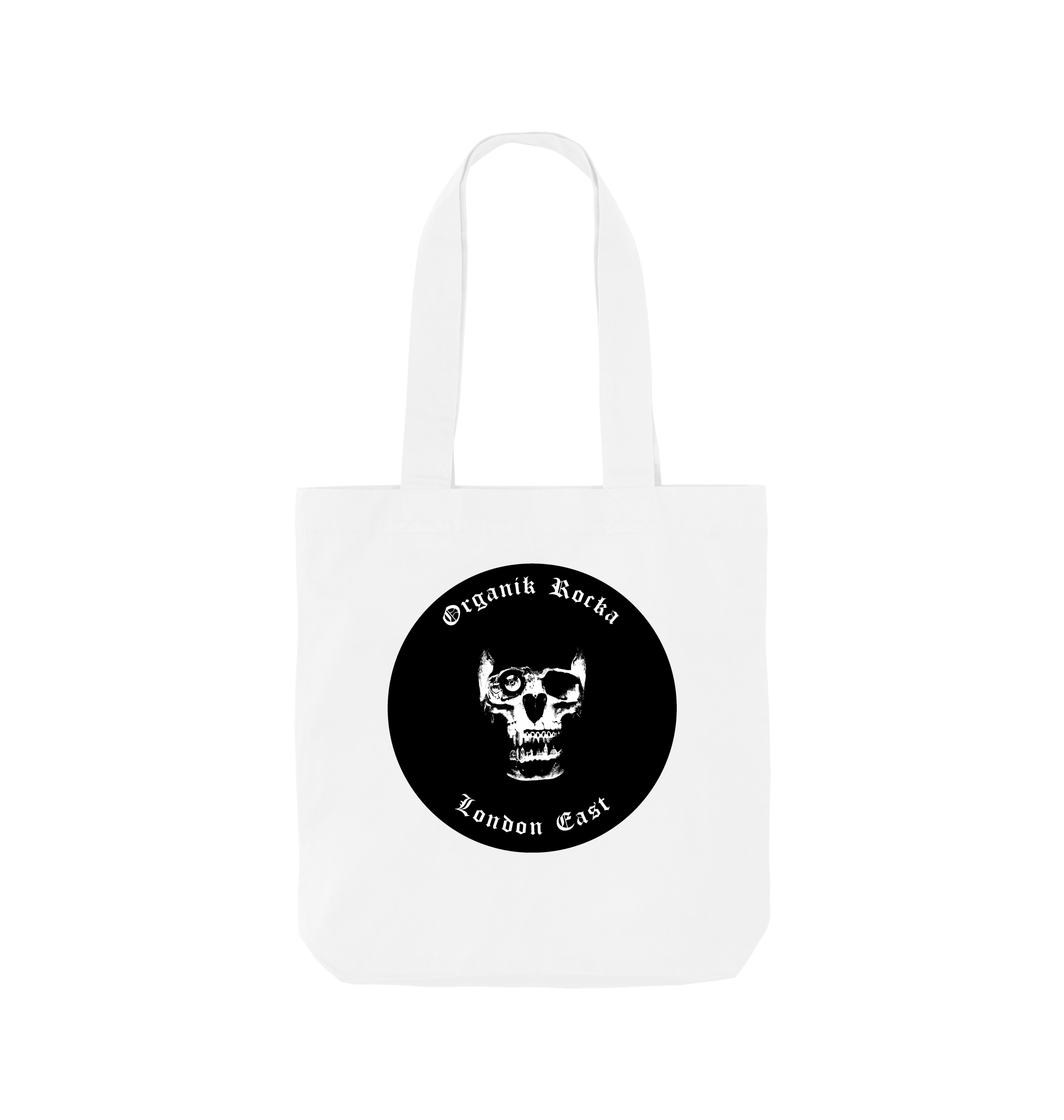 White Printed Bag Front