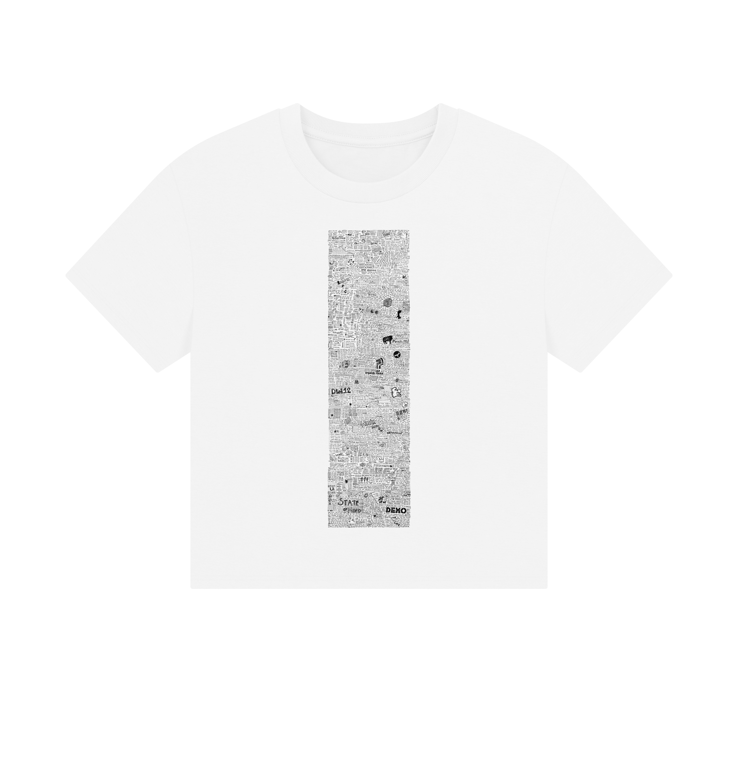 White Printed T-shirt Front