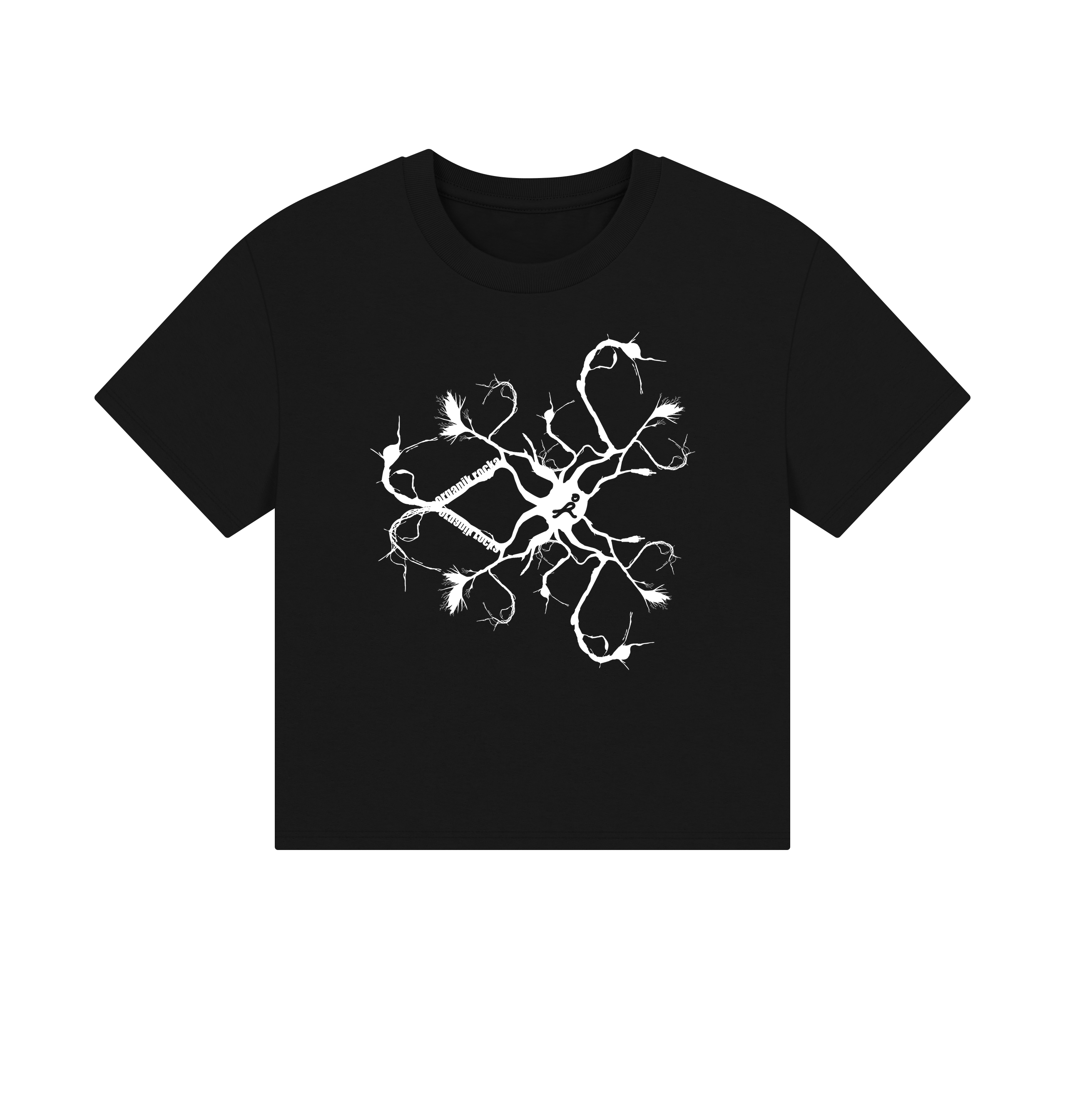 Black Printed T-shirt Front