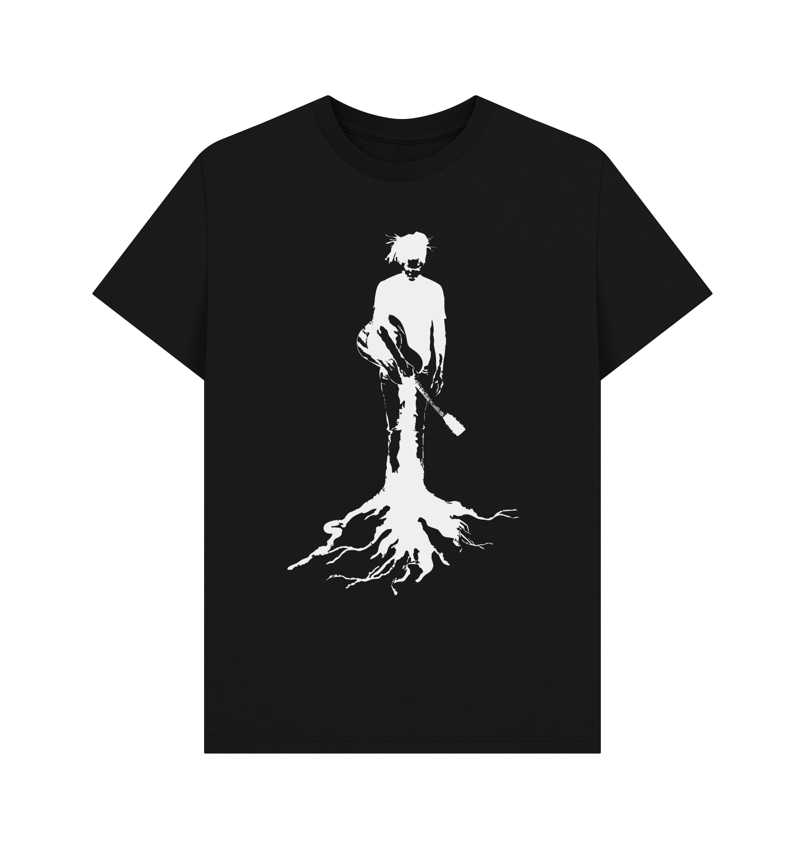 Black Printed T-shirt Front