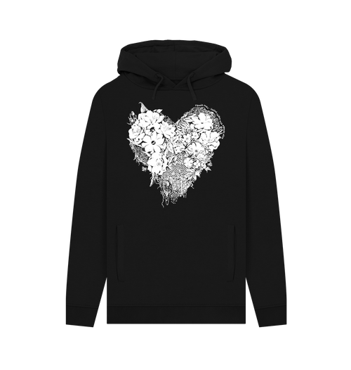 Black Printed Hoody Front