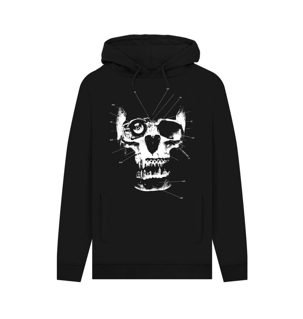 Black Printed Hoody Front