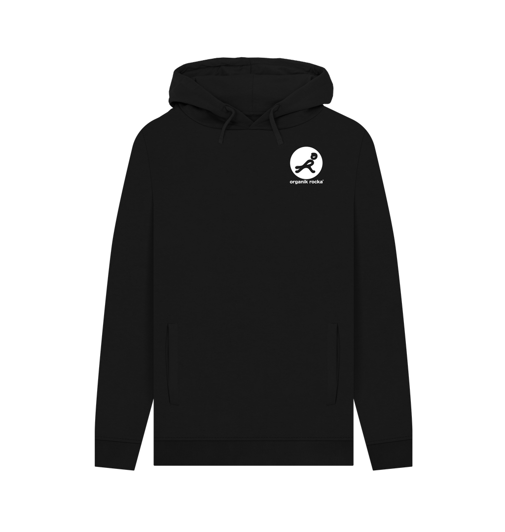 Black Printed Hoody Front