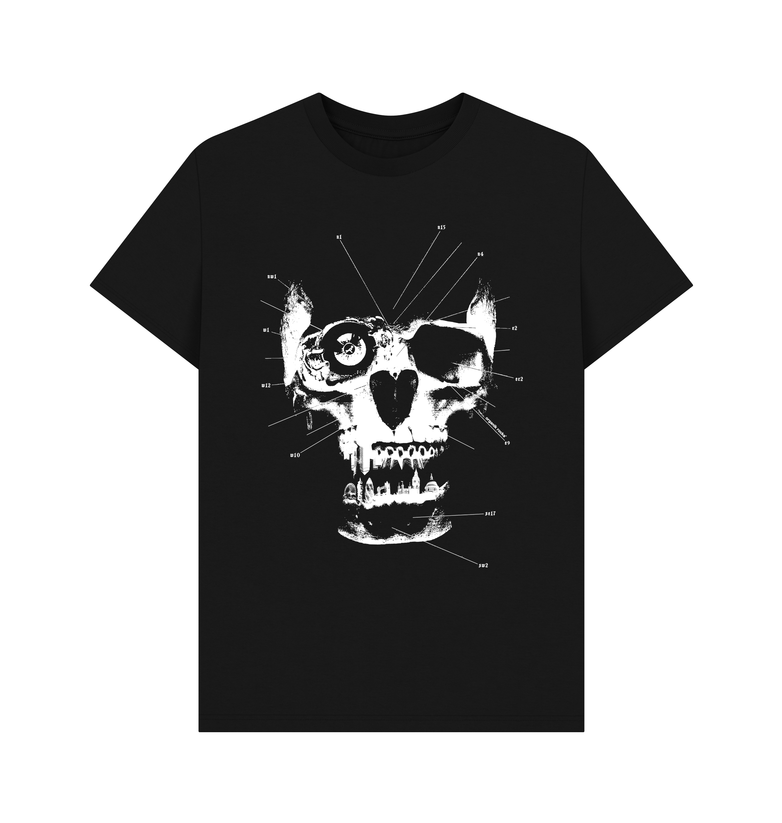 Black Printed T-shirt Front