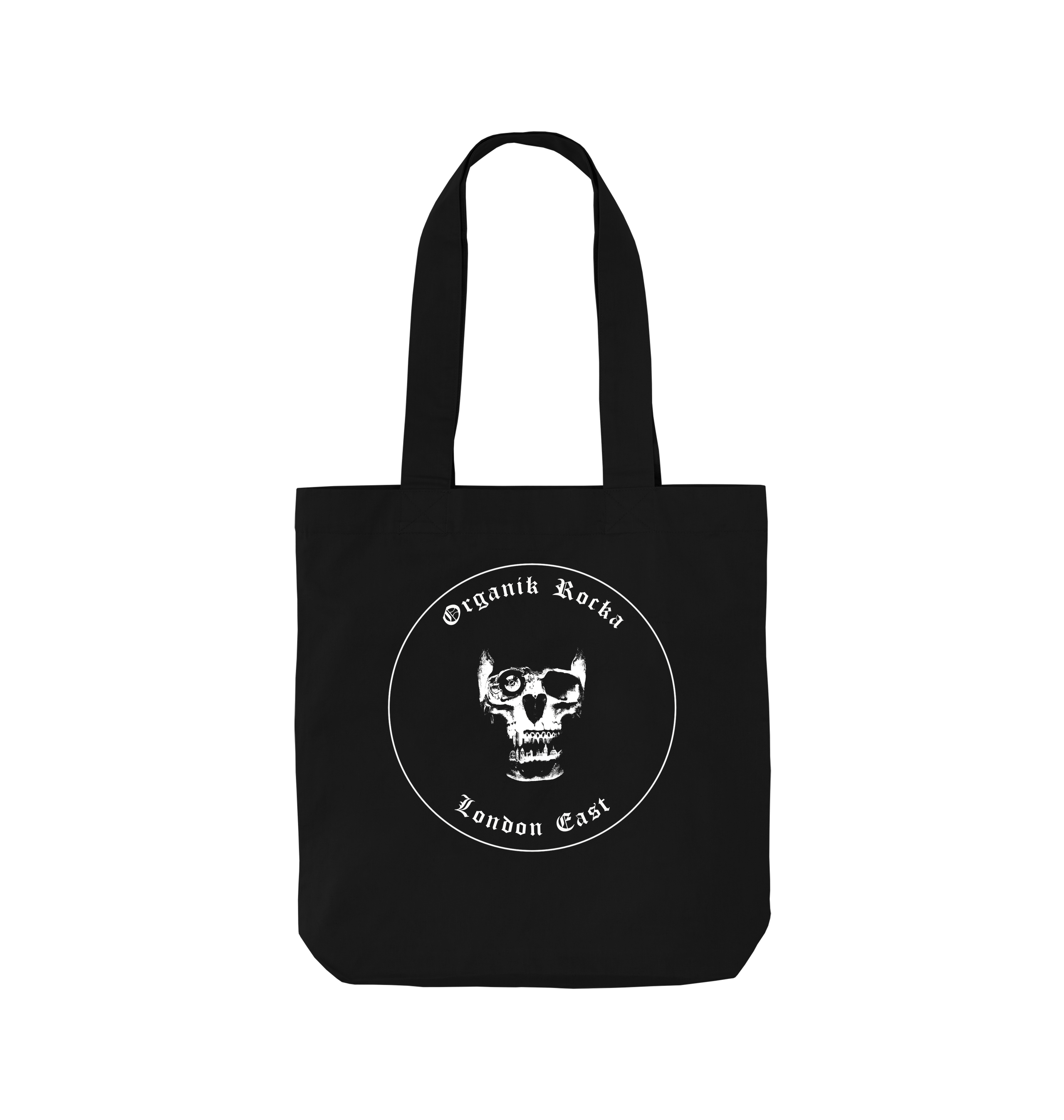 Black Printed Bag Front