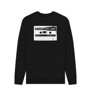 Black Printed Sweater Front