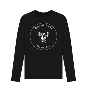 Black Printed Long Sleeve T Shirt Front