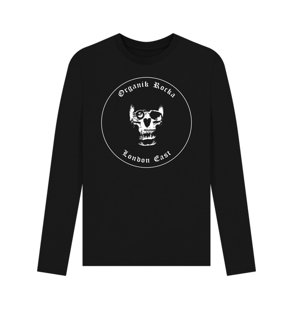 Black Printed Long Sleeve T Shirt Front