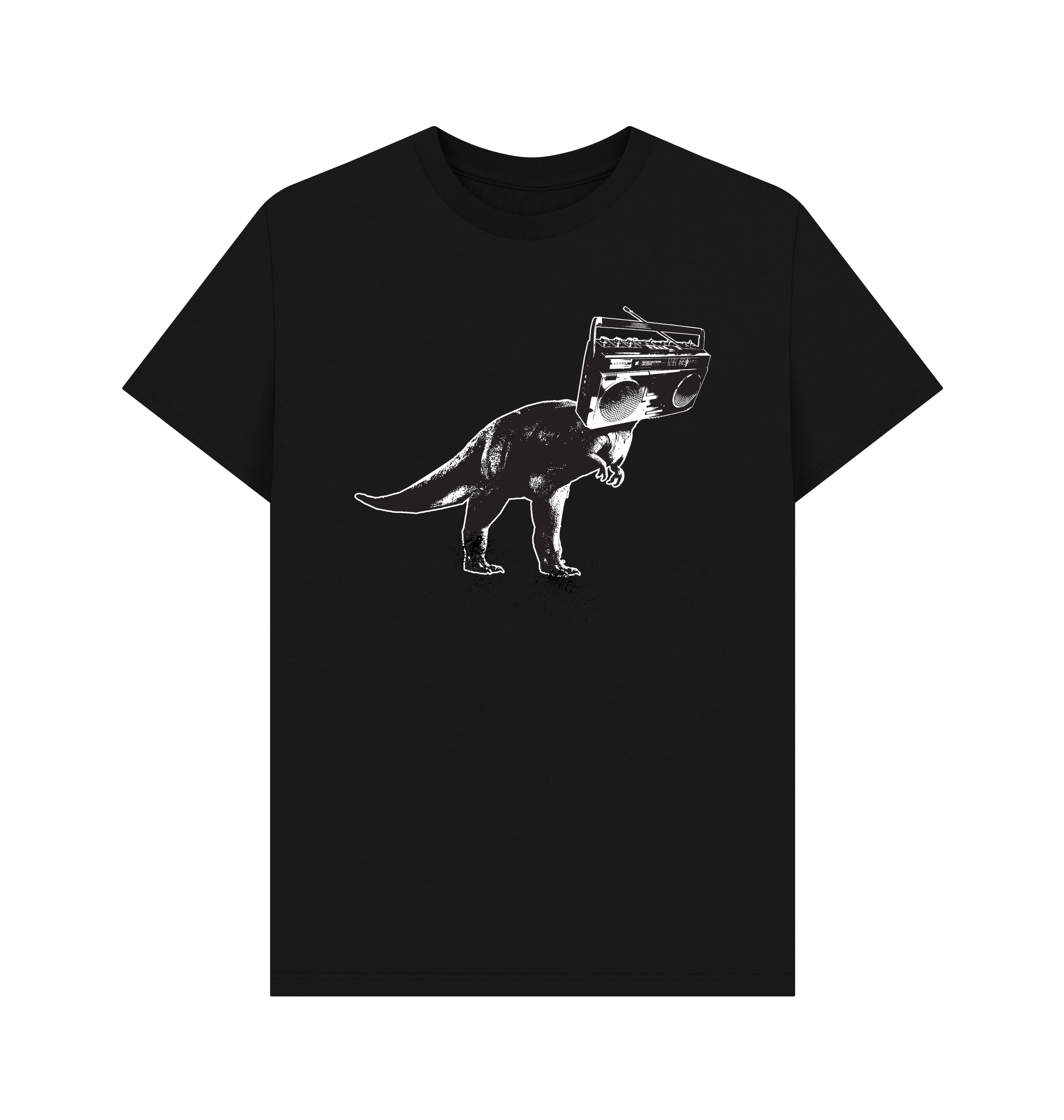 Black Printed T-shirt Front