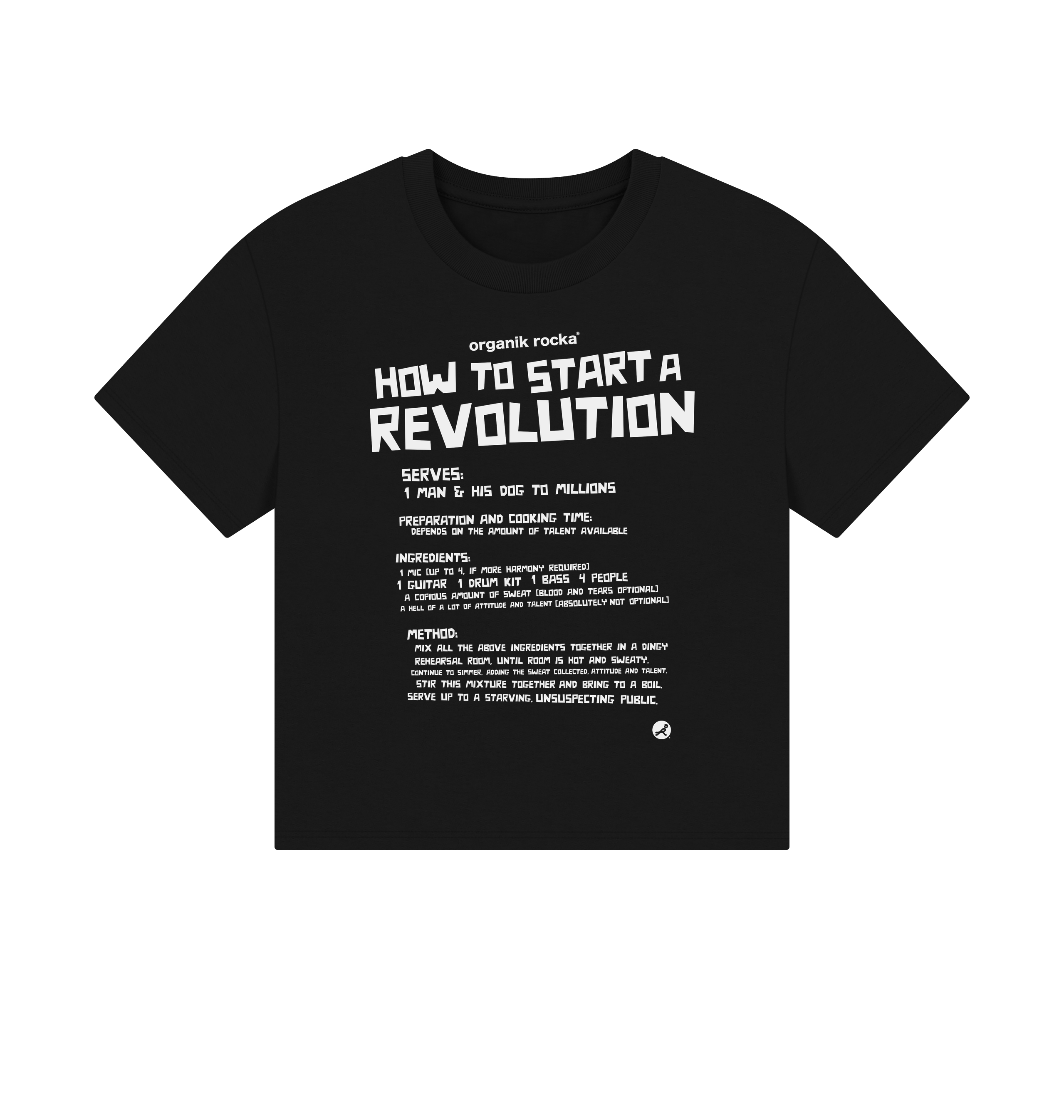 Black Printed T-shirt Front