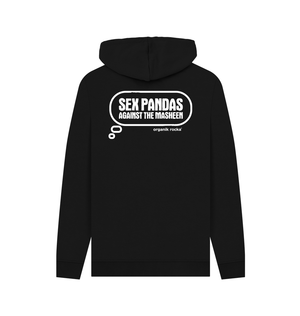 Black Printed Hoody Back