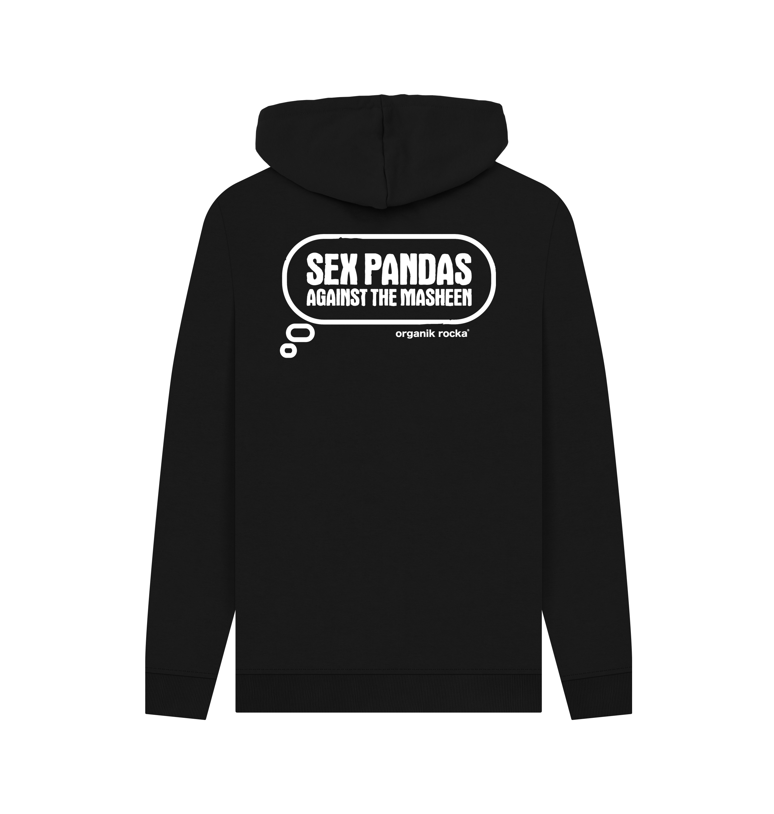 Black Printed Hoody Back