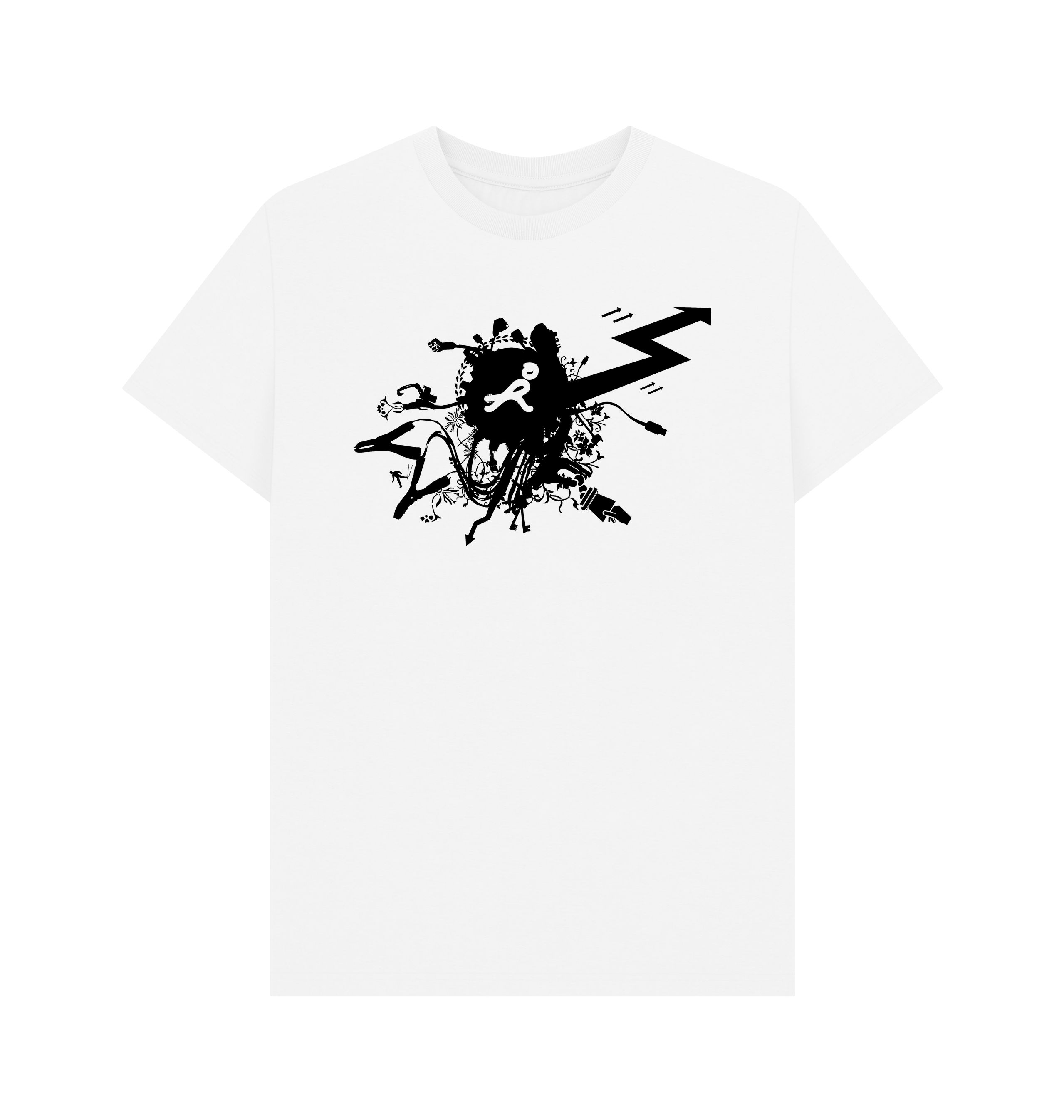 White Printed T-shirt Front