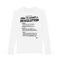 White Printed Long Sleeve T Shirt Front